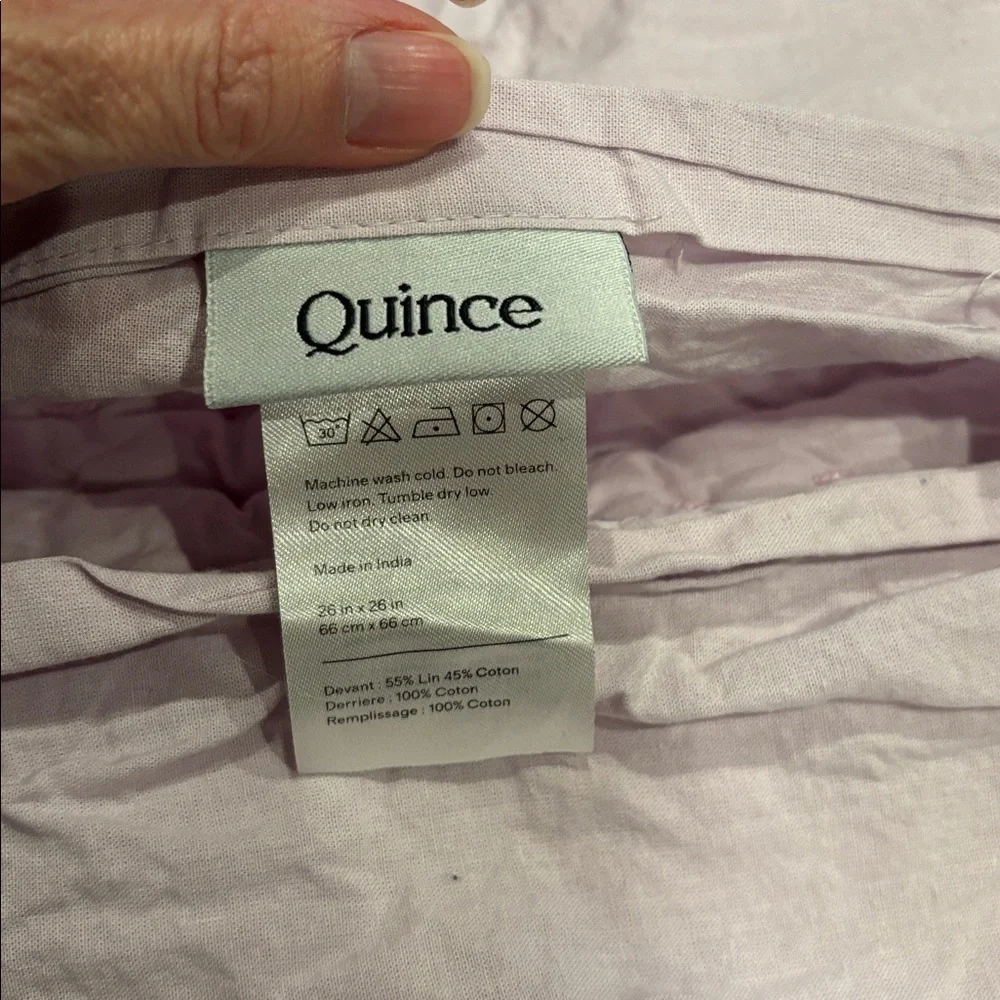 QUINCE *Standard* Orchid European Linen Cotton Stitch Sham